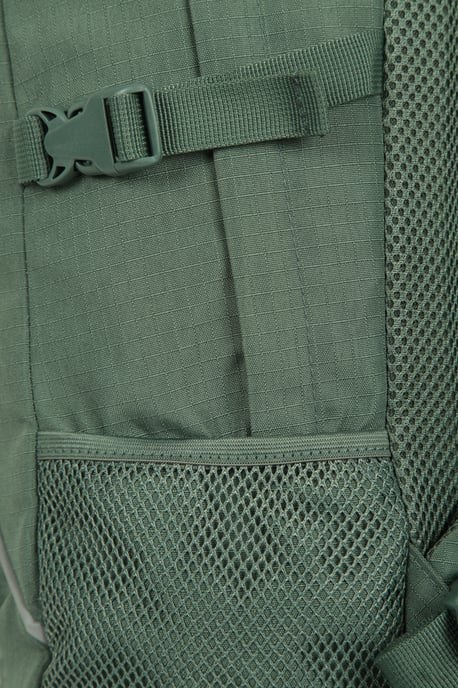 'Bolt' Unisex Backpack with Multiple Pockets Ripstop Fabric Everyday Rucksack Pale Green - Image 5