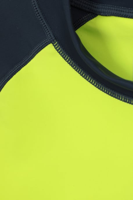 Men's UV Rash Vest Sun Protection Quick Drying Swimwear Stretchy Beach Surf Top Yellow - Image 6