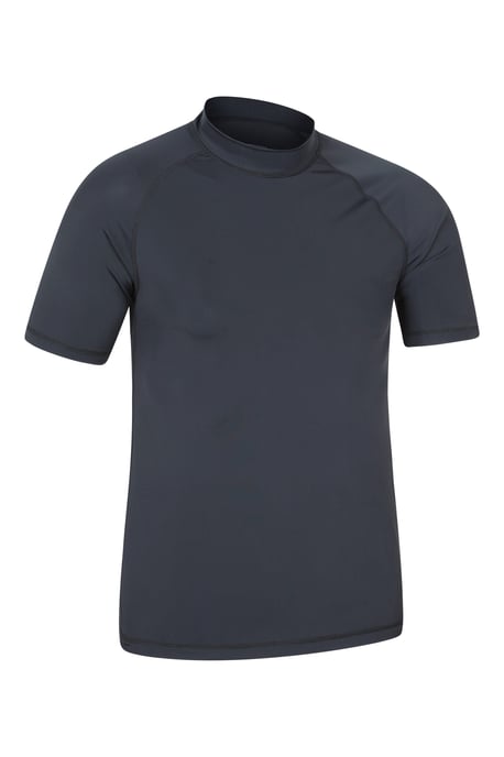 Men's UV Rash Vest Sun Protection Quick Drying Swimwear Stretchy Beach Surf Top Black - Image 6