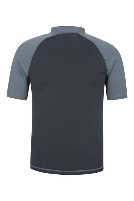 Men's UV Rash Vest Sun Protection Quick Drying Swimwear Stretchy Beach Surf Top Dark Grey - Image 4