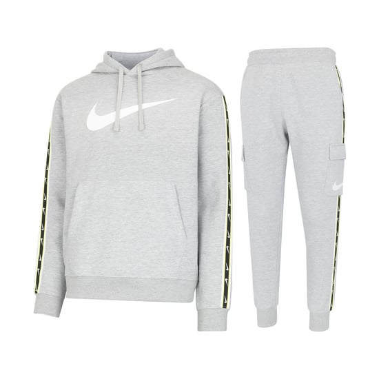 Nike Sportswear Men's Repeat Hooded Fleece Tracksuit Grey - Image 1