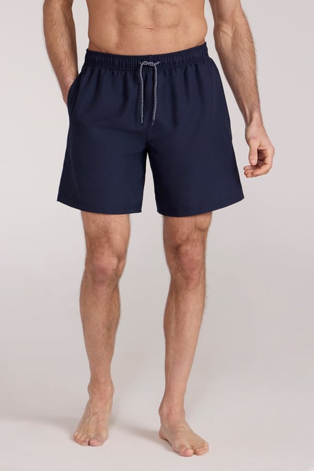 'Aruba' Men's Swim Shorts Quick Dry Drawcord Fastening Summer Holiday Swimwear Navy - Image 2