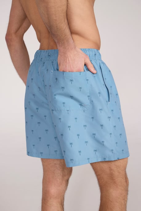 'Aruba' Men's Printed Swim Shorts Drawstring Quick Drying Swimming Trunks Pale Green - Image 3
