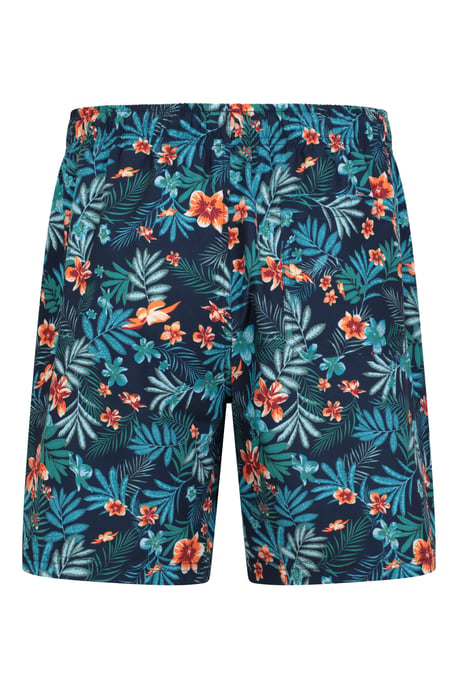 'Aruba' Men's Printed Swim Shorts Drawstring Quick Drying Swimming Trunks Teal - Image 4