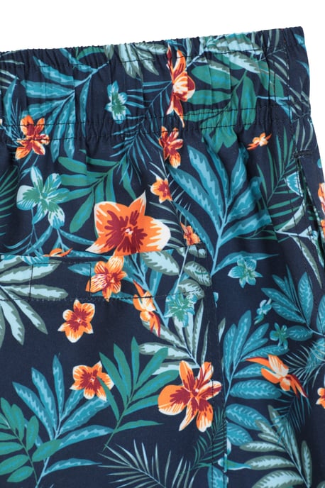 'Aruba' Men's Printed Swim Shorts Drawstring Quick Drying Swimming Trunks Teal - Image 6