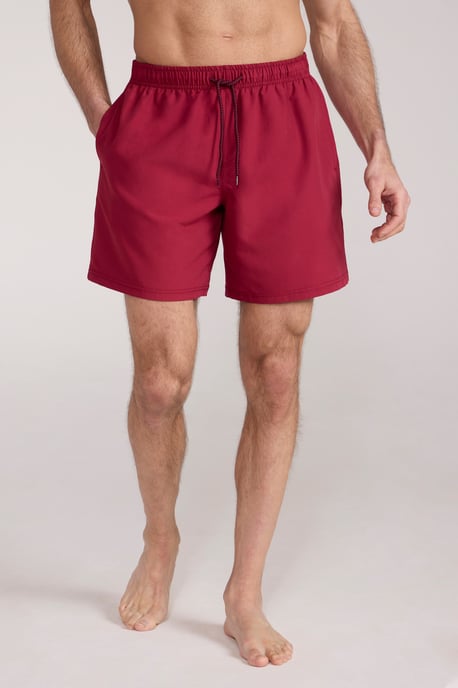 'Aruba' Men's Swim Shorts Quick Dry Drawcord Fastening Summer Holiday Swimwear Burgundy - Image 2