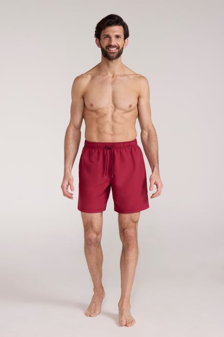 'Aruba' Men's Swim Shorts Quick Dry Drawcord Fastening Summer Holiday Swimwear Burgundy - Image 3