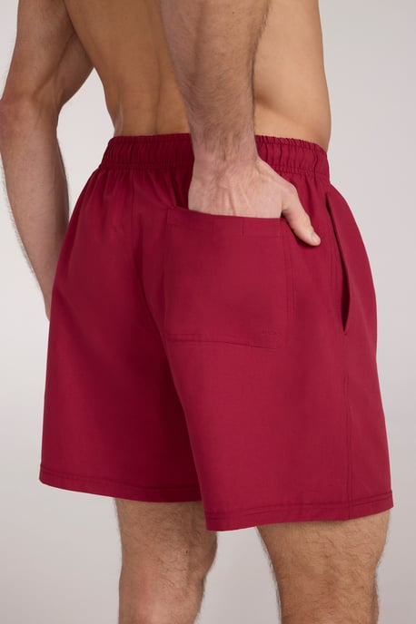 'Aruba' Men's Swim Shorts Quick Dry Drawcord Fastening Summer Holiday Swimwear Burgundy - Image 4