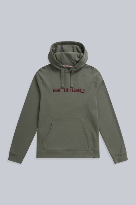 Driver' Men's Logo Hoodie with Pocket Cotton Warm Everyday Casual Pullover Khaki - Image 1