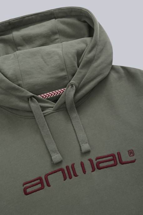 Driver' Men's Logo Hoodie with Pocket Cotton Warm Everyday Casual Pullover Khaki - Image 3