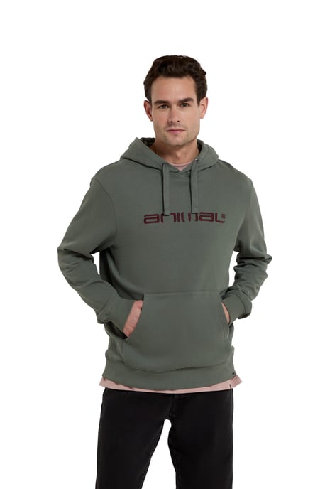 Driver' Men's Logo Hoodie with Pocket Cotton Warm Everyday Casual Pullover Khaki - Image 6