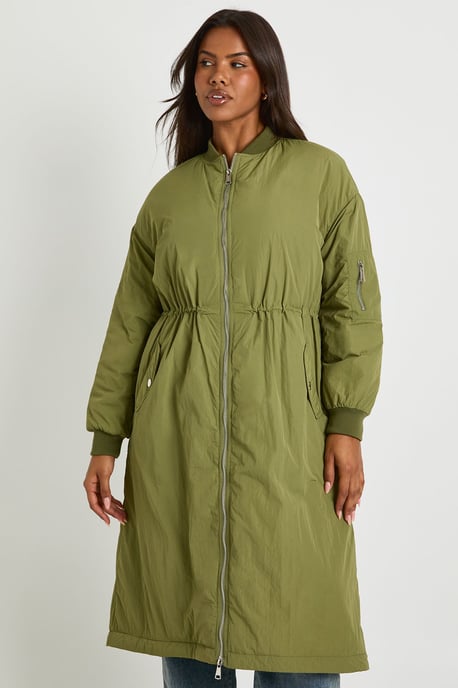 Maxi Cinched Bomber Jacket - Image 3
