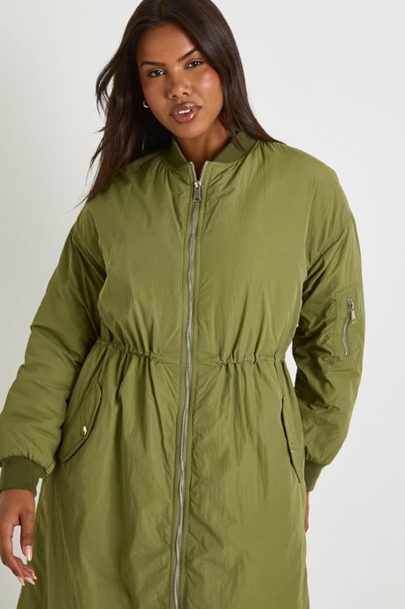 Maxi Cinched Bomber Jacket - Image 4
