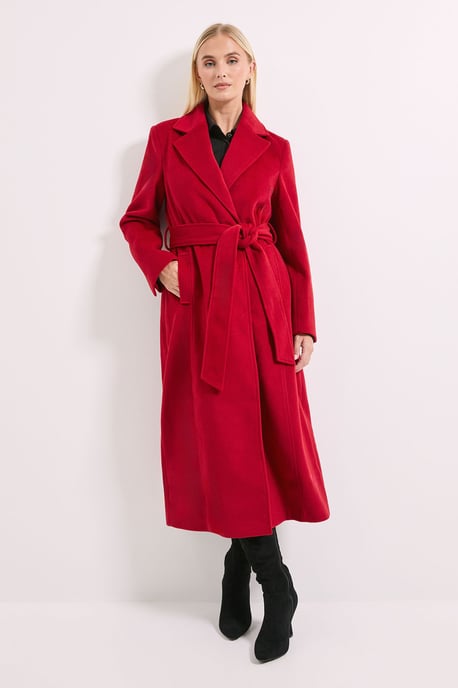 Belted Longline Midi Coat - Image 1