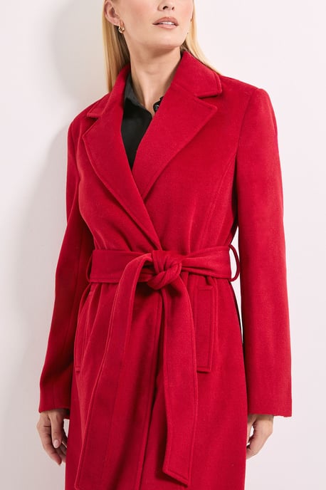 Belted Longline Midi Coat - Image 2