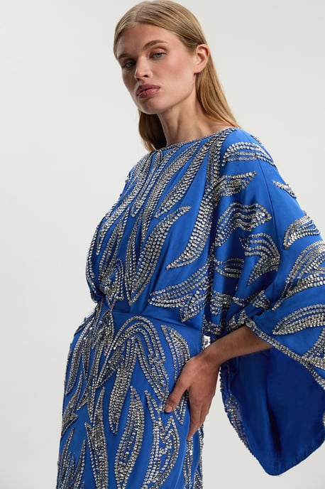 Kimono Sleeve Embellished Maxi Dress - Image 2