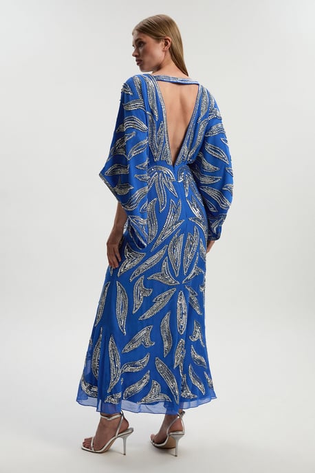 Kimono Sleeve Embellished Maxi Dress - Image 6