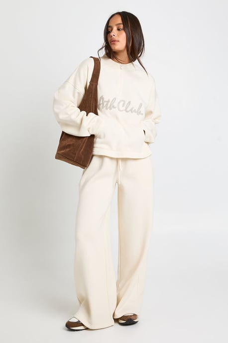 Ath Club Towelling Applique Quarter Zip Sweatshirt - Image 2
