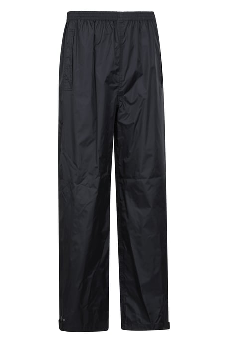 'Pakka' Men's Waterproof Rain Overtrousers with Pocket Breathable Everyday Pants Black - Image 6