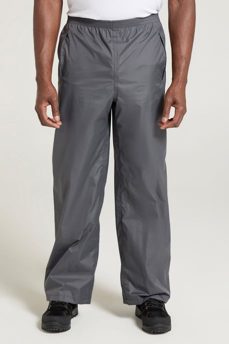 'Pakka' Men's Waterproof Rain Overtrousers with Pocket Breathable Everyday Pants Grey - Image 2