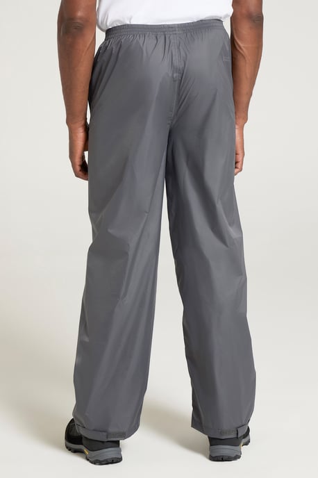 'Pakka' Men's Waterproof Rain Overtrousers with Pocket Breathable Everyday Pants Grey - Image 3