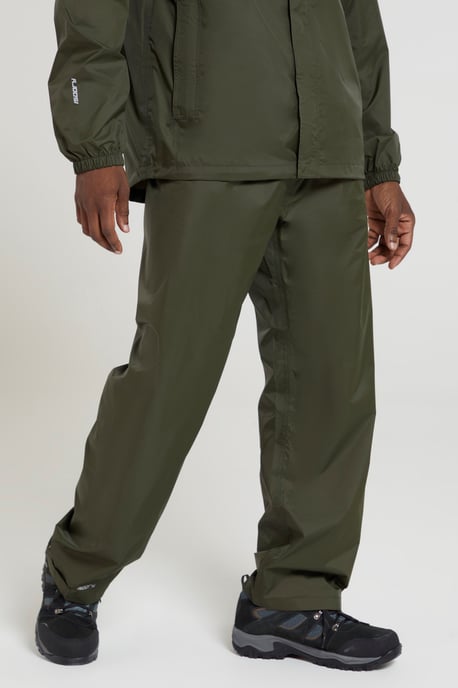 'Pakka' Men's Waterproof Rain Overtrousers with Pocket Breathable Everyday Pants Khaki - Image 4