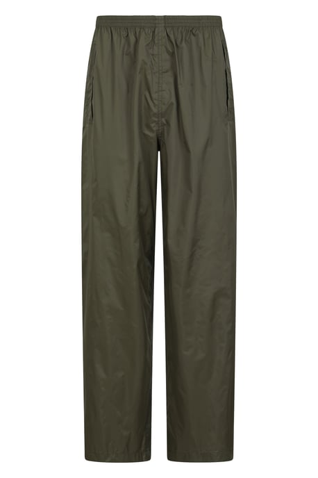 'Pakka' Men's Waterproof Rain Overtrousers with Pocket Breathable Everyday Pants Forest Green - Image 2