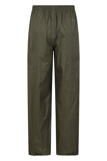 'Pakka' Men's Waterproof Rain Overtrousers with Pocket Breathable Everyday Pants Forest Green - Image 4