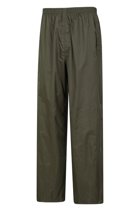 'Pakka' Men's Waterproof Rain Overtrousers with Pocket Breathable Everyday Pants Forest Green - Image 5