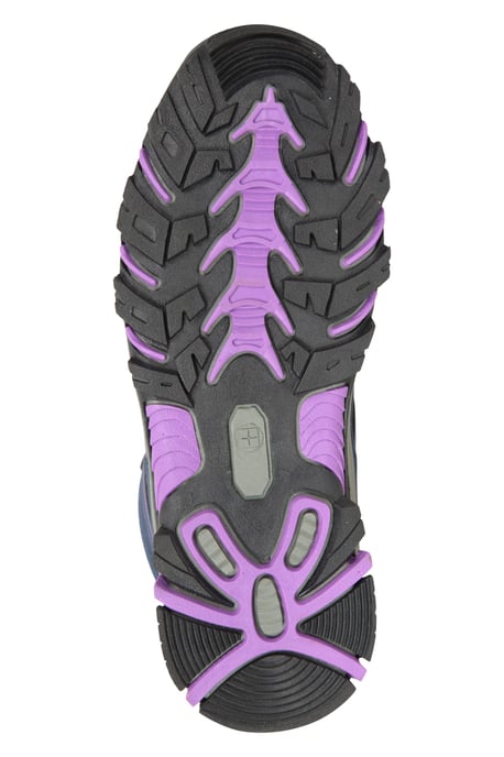 'Oscar'' Kids Walking Boots Suede Mesh Upper Cushioned Hiking Everyday Shoes Purple - Image 3