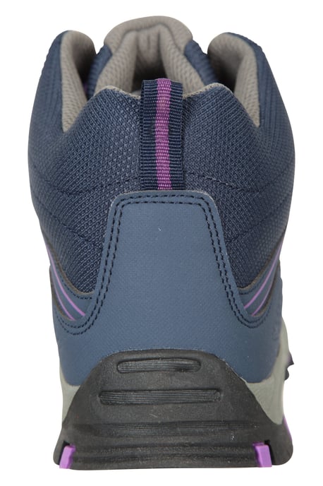 'Oscar'' Kids Walking Boots Suede Mesh Upper Cushioned Hiking Everyday Shoes Purple - Image 4
