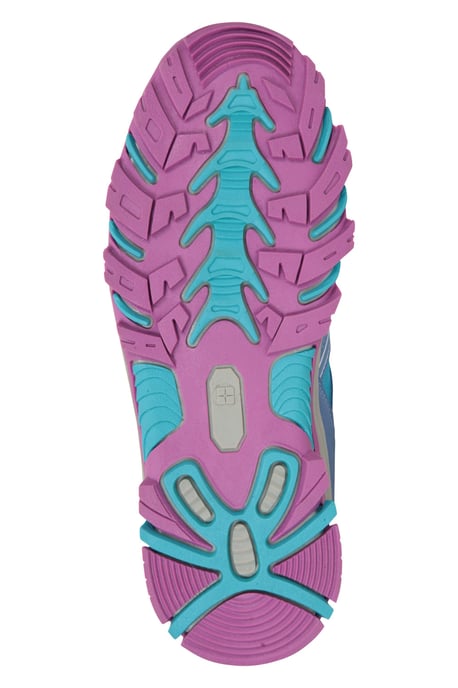 'Oscar'' Kids Walking Boots Suede Mesh Upper Cushioned Hiking Everyday Shoes Lilac - Image 2