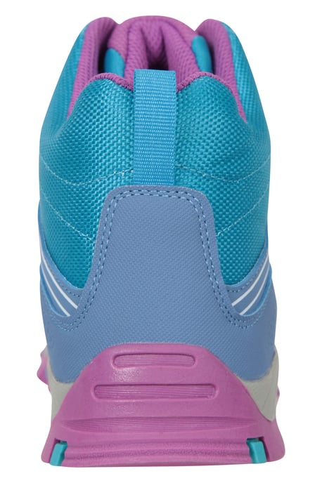 'Oscar'' Kids Walking Boots Suede Mesh Upper Cushioned Hiking Everyday Shoes Lilac - Image 3