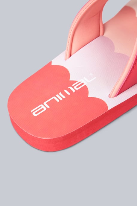 'Swish' Women's Flip Flops with Soft Padded Upper Straps Slip-on Beach Sandals Pink - Image 4