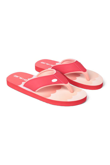 'Swish' Women's Flip Flops with Soft Padded Upper Straps Slip-on Beach Sandals Pink - Image 6