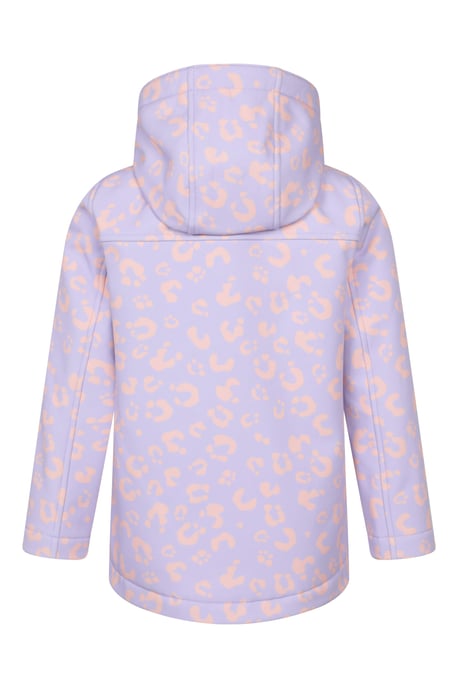 'Exodus' Kids Softshell Jacket with Two Side Pockets Fleece Lined Water Resistant Outdoors Coat Purple - Image 4