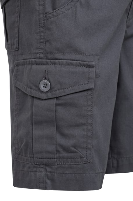 'Cargo' Kids Shorts 100% Cotton Adjustable Waistband Casual Summer Bottoms Charcoal - Image 5