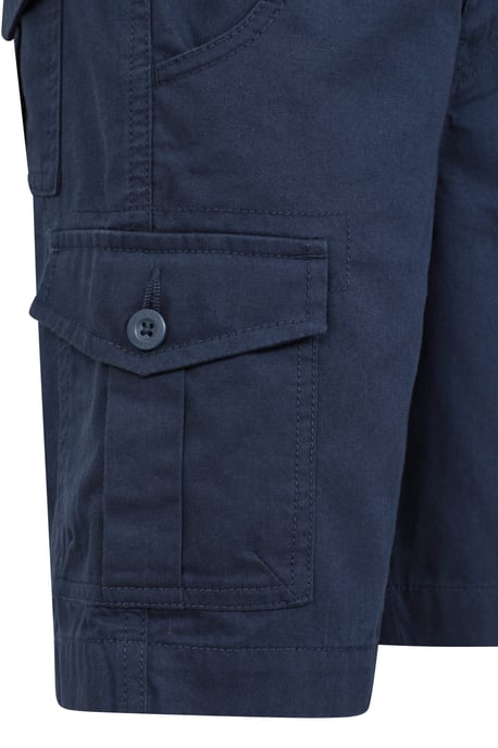 'Cargo' Kids Shorts 100% Cotton Adjustable Waistband Casual Summer Bottoms Navy - Image 5