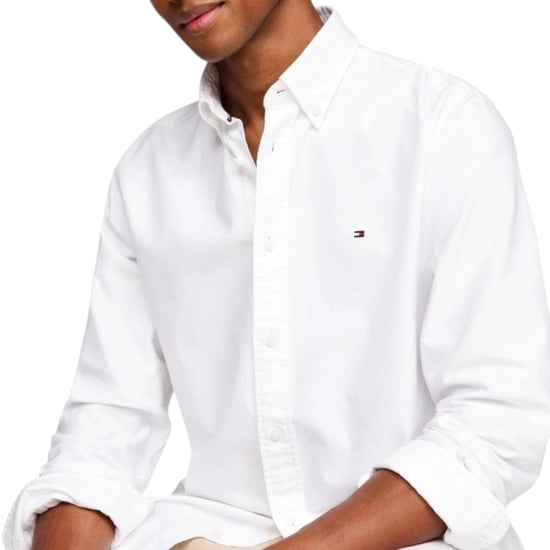 TOMMY HILFIGER Mens Shirts Slim Fit Oxford Long Sleeve Casual Cotton Formal Top - Image 5