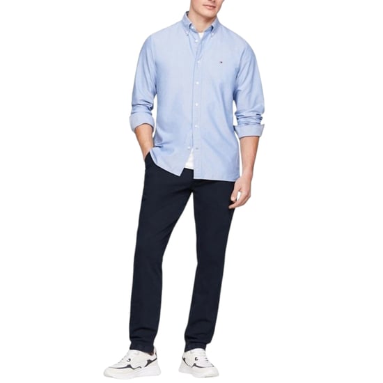 TOMMY HILFIGER Mens Shirts Slim Fit Oxford Long Sleeve Casual Cotton Formal Top - Image 3