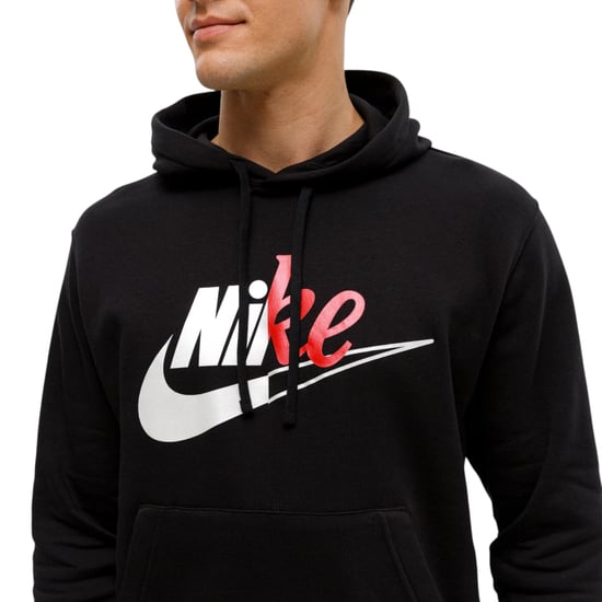Nike Mens Hoodie Cut Logo Fleece Sportswear Pullover Sport Hooded Sweatshirt - Image 3