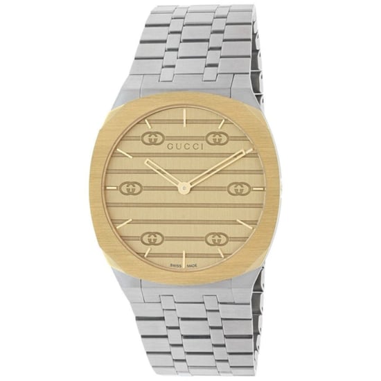 Gucci YA163403 25H 34mm Unisex Quartz Watch in Gold - Image 1