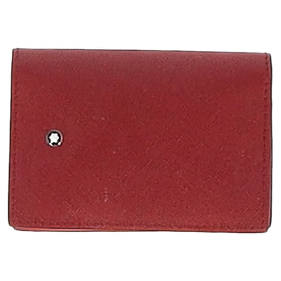 Montblanc Flap Card Holder in Red Calf Leather - Image 1