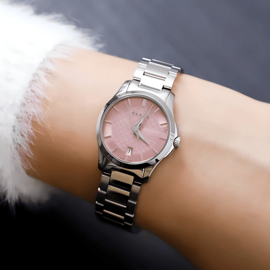 Gucci G-Timeless YA126524 Ladies Watch with Pink Dial - Image 5