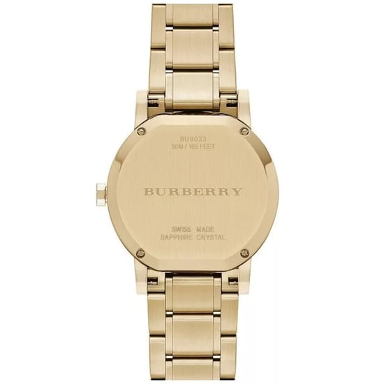 Burberry BU9033 The City Unisex Watch in Yellow Gold - Image 2