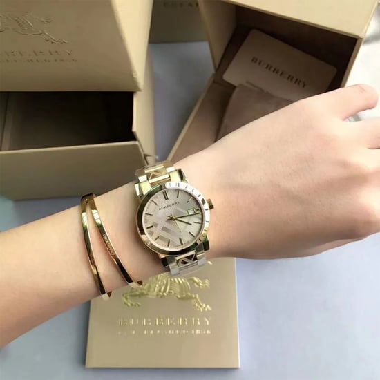 Burberry BU9033 The City Unisex Watch in Yellow Gold - Image 4