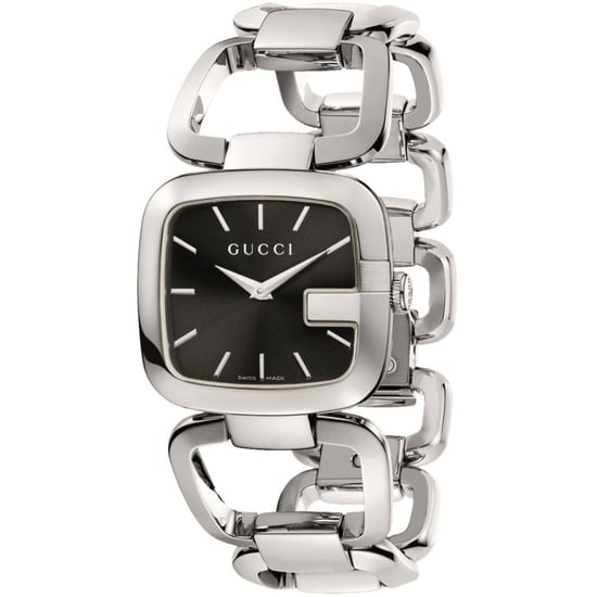 Gucci Women's YA125407 G Silver Stainless Steel Watch with Black Dial - Image 1