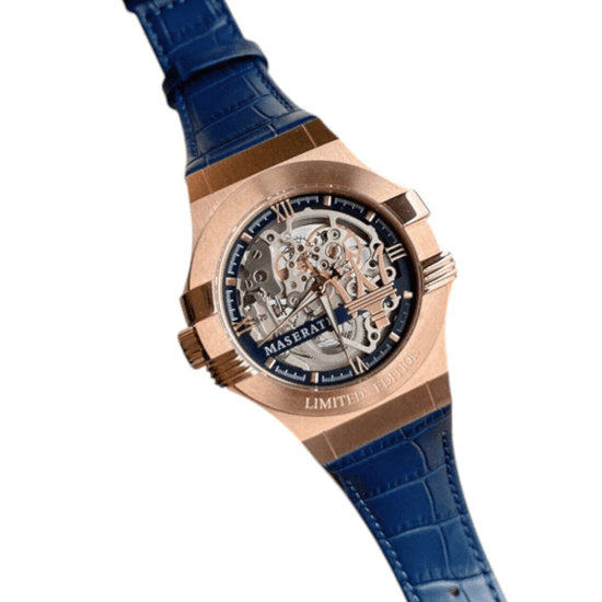 Maserati R8821108022 Men's Automatic Skeleton Dial Watch in Rose Gold and Blue - Image 2