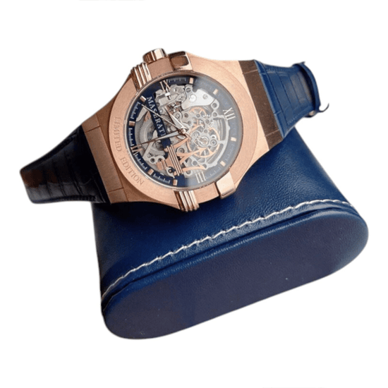 Maserati R8821108022 Men's Automatic Skeleton Dial Watch in Rose Gold and Blue - Image 3