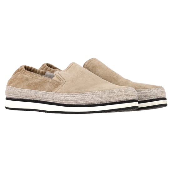Prada Sport Espadrille Slip-On Sneakers i Beige Mocka - Image 4